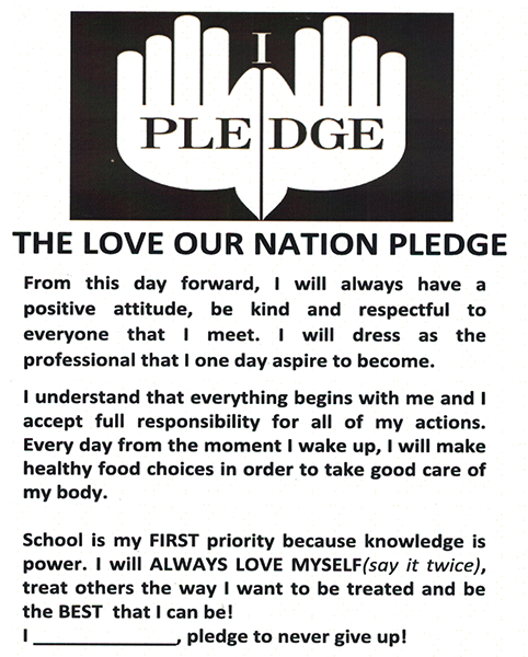 The Love Our Nation Pledge